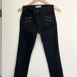 Madewell Mid Rise Skinny Jeans with Double Zipper